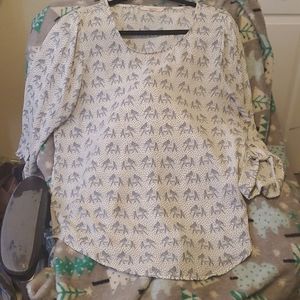 Stitch fix elephant print top size large